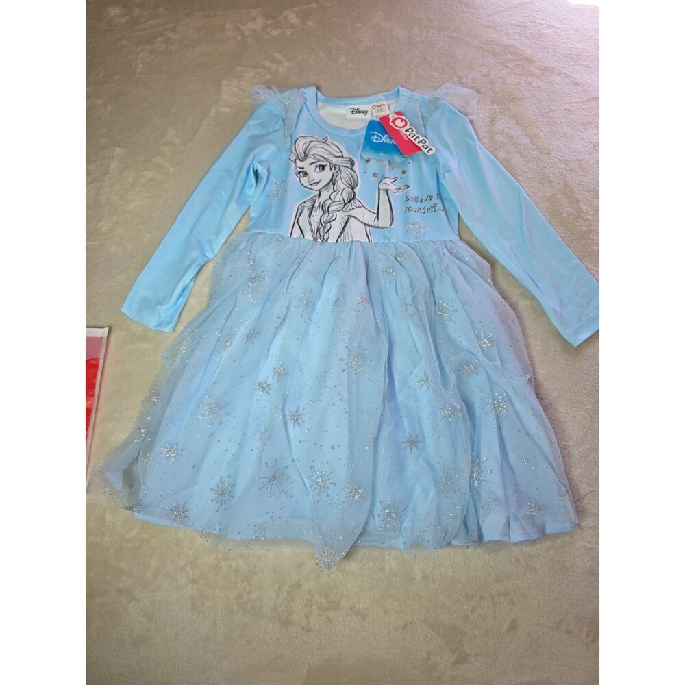 PatPat Blue Snowflake Princess Elsa Dress 4-5 Years Halloween Party Dress Up